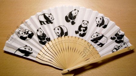 熊猫纸扇图片