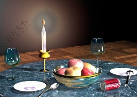 3D餐桌饰品模型图片