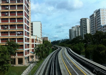 新加坡轻轨线沿线景色图片