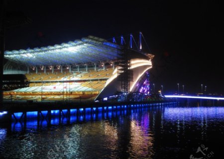 广州夜景体育馆图片