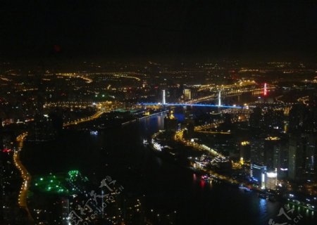 上海夜景俯视夜景图片