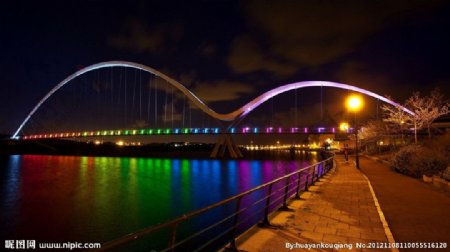 夜晚大桥图片
