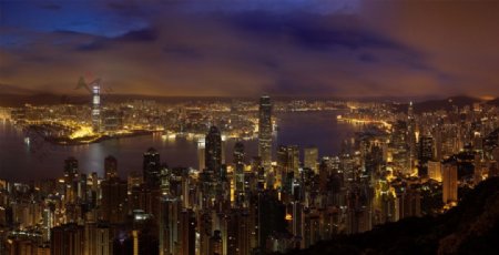 黄昏的香港图片