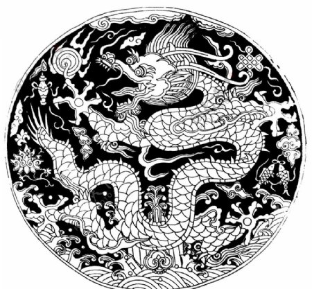 中国传统龙纹理图片