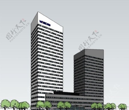 SketchUp办公楼图片