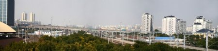 上海莘庄外环线全景图图片