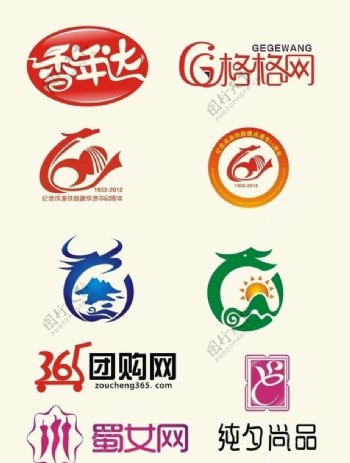 标志标识徽标字体设计科技标志网店标志图片