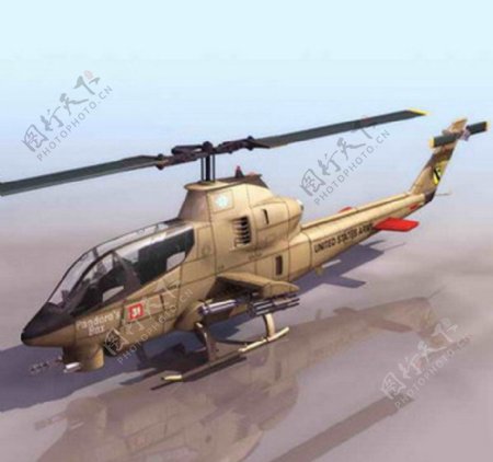 直升飞机3D素材图片