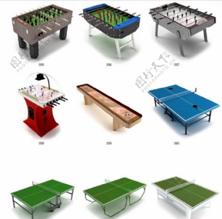 精品娱乐设施乒乓球桌模型图片