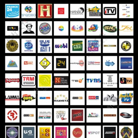 全球电视传媒标志设计图片