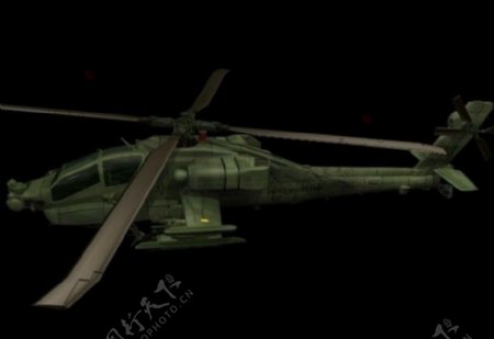 阿帕奇武装直升机3d素材图片