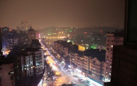 自贡夜景图片