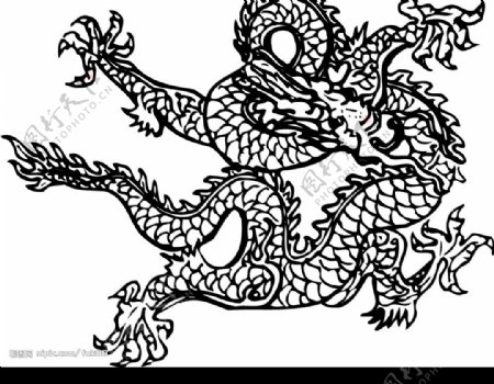 中國古典龍圖案1图片