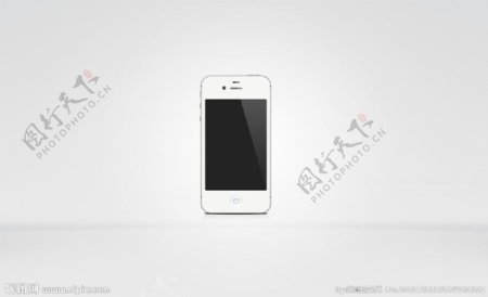 白色iPhone广告图片