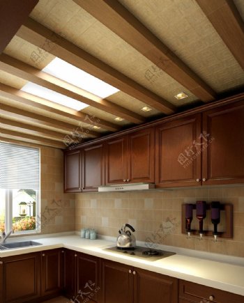 厨房木吊顶效果图图片