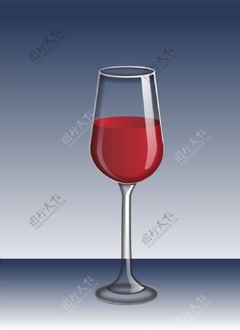 红酒杯矢量图图片