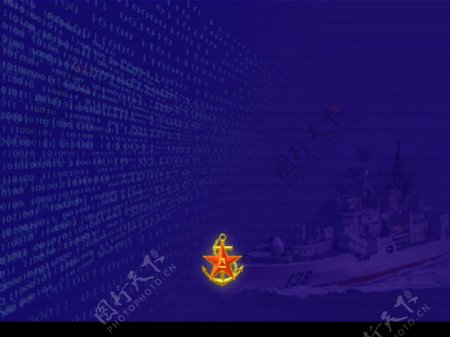 军舰数字PPT背景图图片