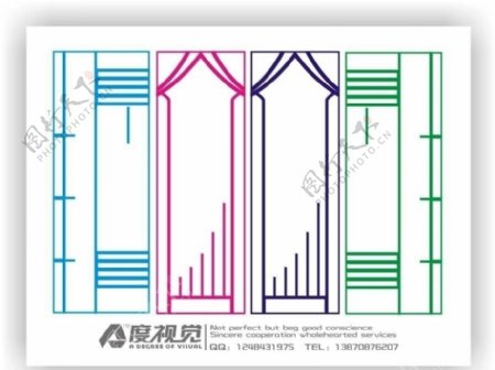 时尚平开门图片