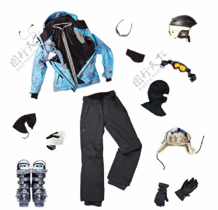 滑雪服装工具图片