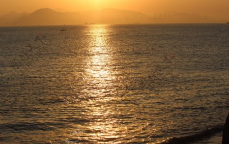 海边看日落图片