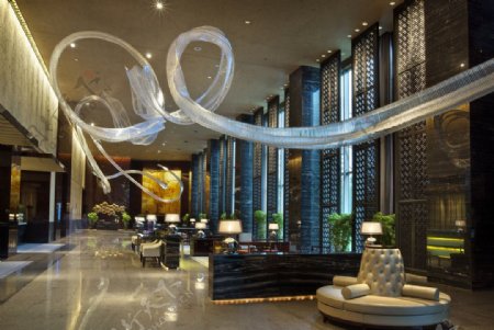 上海浦西洲际酒店大堂图片