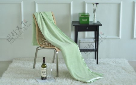 绿色毛毯图片