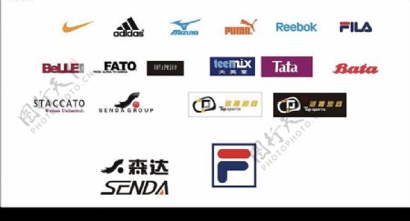 国内外著名体育品牌鞋类品牌标志图片