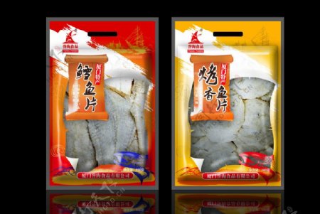 鳕鱼片香鱼片包装平面图图片
