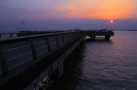 长江落日夕阳图片