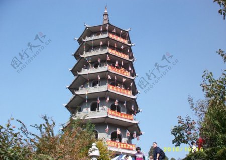 济南红叶谷的塔图片