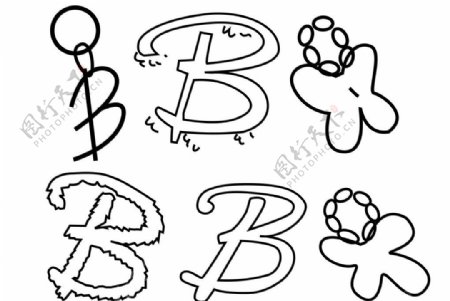 蝴蝶及B字型LOGO图片
