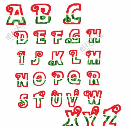 西瓜字母图片
