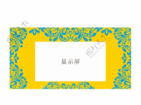 婚礼背景黄色花纹系列矢量素材图片