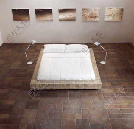 卧室空间瓷砖应用铺贴图图片