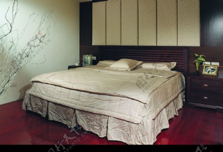 高清室内现代风格卧室装修一角图片