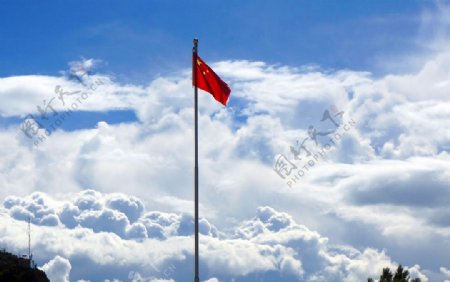 西藏红旗图片