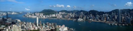 香港维多利亚港俯瞰图片