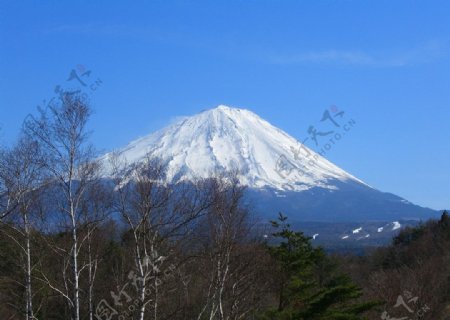 冬季富士山图片