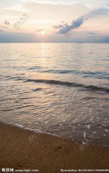 日落海岸图片