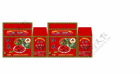红枣包装包装设计红枣箱子图片