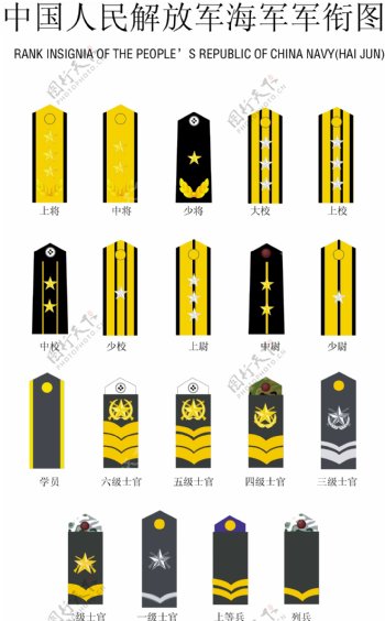 中国海军肩章图片