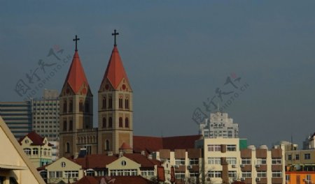 青岛德国建筑教堂图片