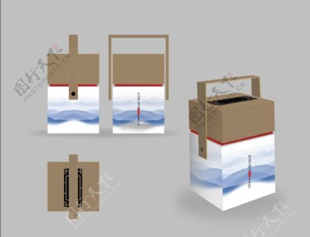 茶叶盒包装效果图平面图图片