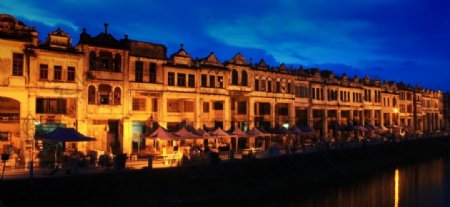 赤坎古镇夜景图片