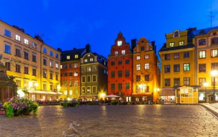 瑞典斯德哥尔摩夜景图片