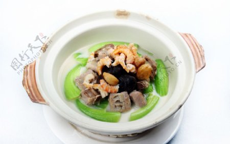 虾米咸骨芥菜煲图片
