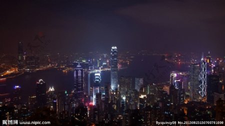 香港港口夜景图片