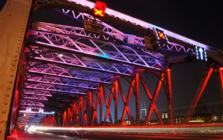 外白渡桥夜景图片