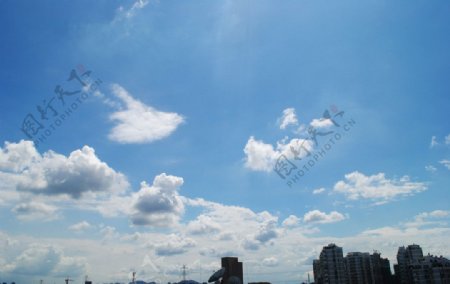 白云阳光云朵城市图片