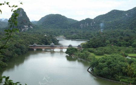 柳州龙潭公园风雨桥图片